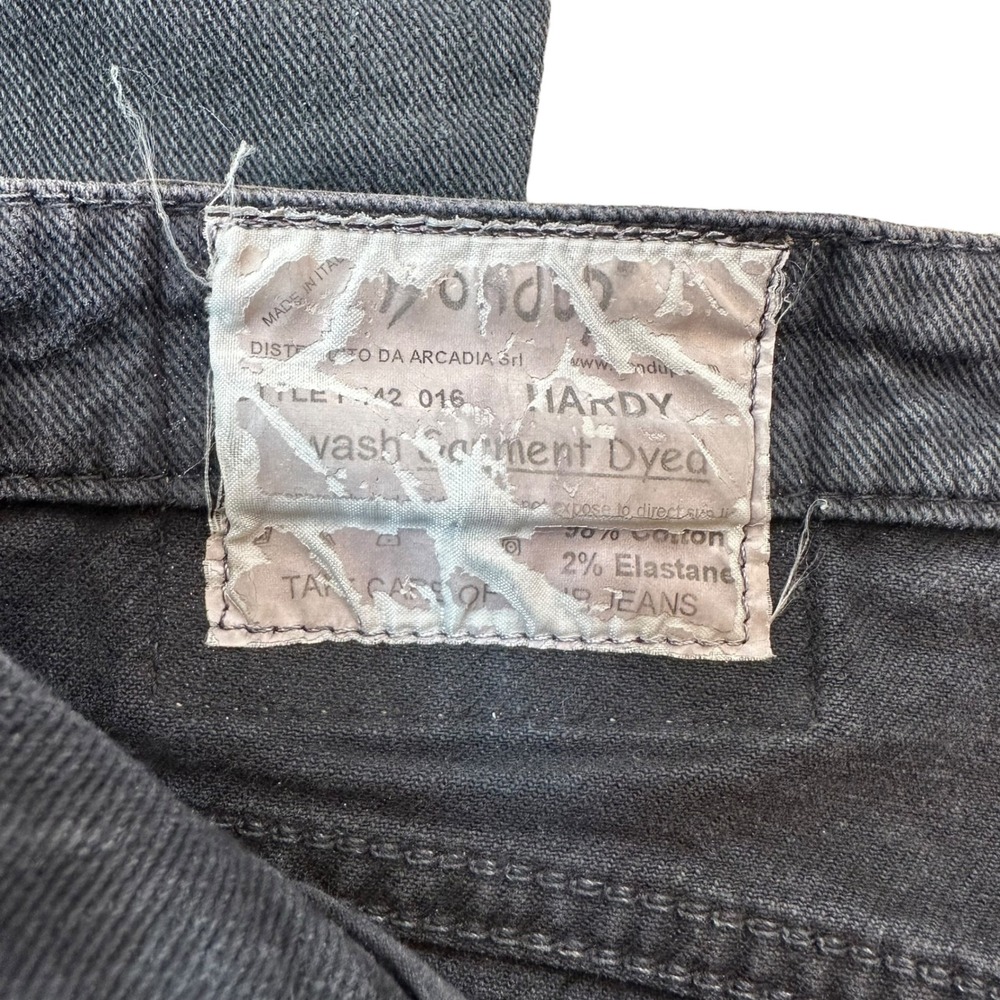 Dondup Made in Italy Washed Black Bootcut Flare Jeans Size 28 High-End Denim - Picture 4 of 8